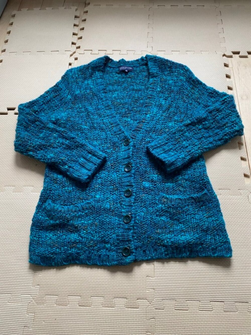 Jones New York Signature Green Chunky Knit Button Cardigan L